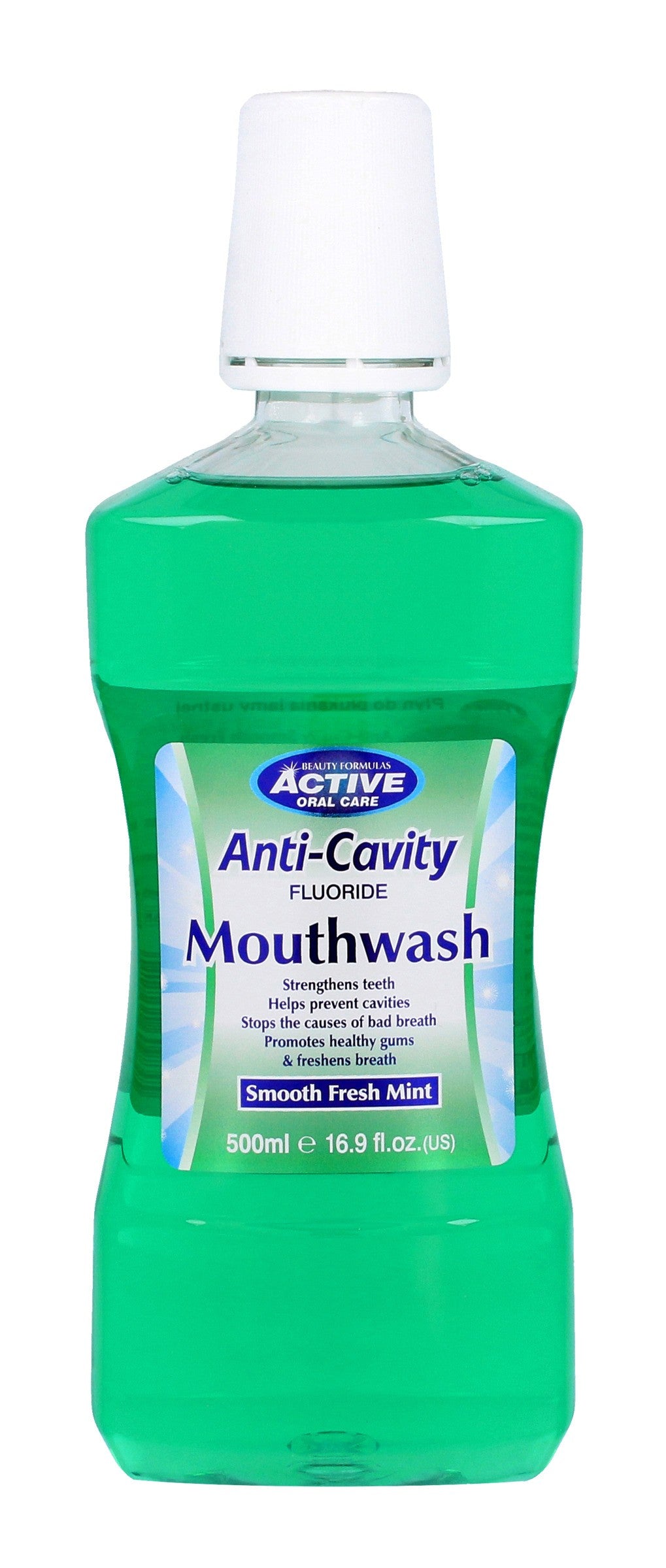 Beauty Formulas Active Oral Care Fresh Mint Mouthwash with Fluoride | Vaistine1.lt | WestPharmacy.eu