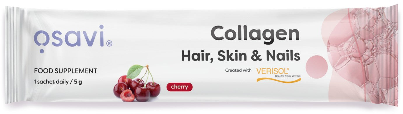 Collagen Peptides (Hair Skin & Nails), Cherry - 5g (1 serving) - Osavi