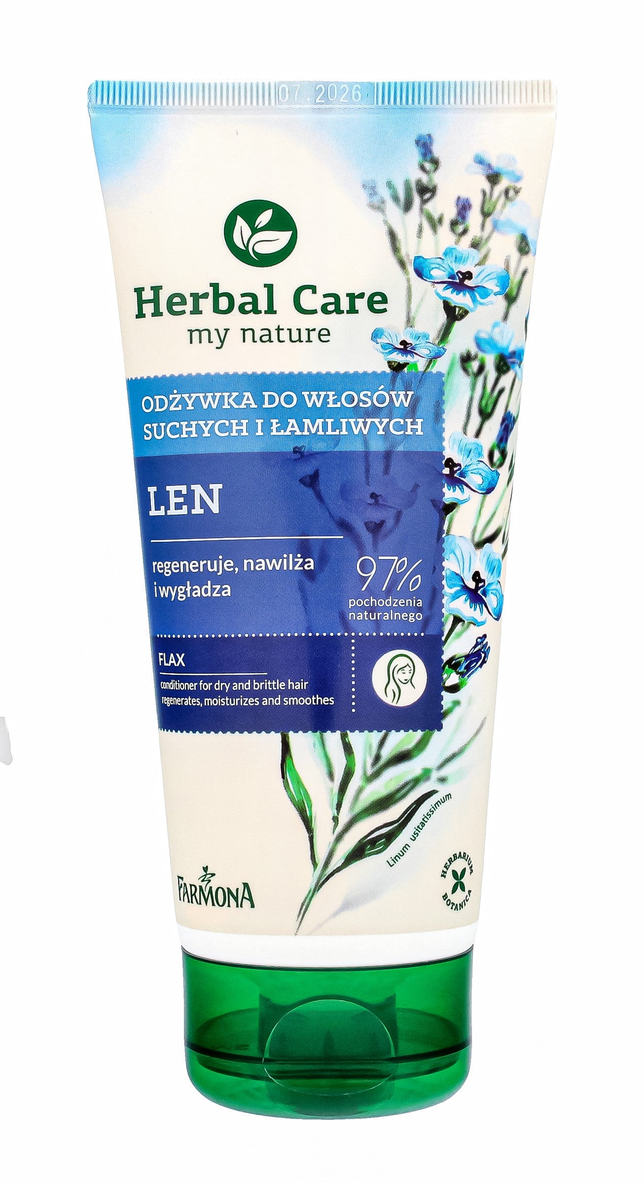 Farmona Herbal Care Hair Conditioner in Tube Flax Rebuilding 200ml | Vaistine1.lt | WestPharmacy.eu