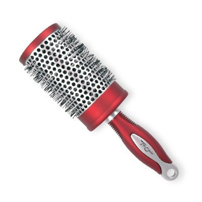 Top Choice Exclusive hairbrush size XL round silver/burgundy 62049-01 | Vaistine1.lt | WestPharmacy.eu