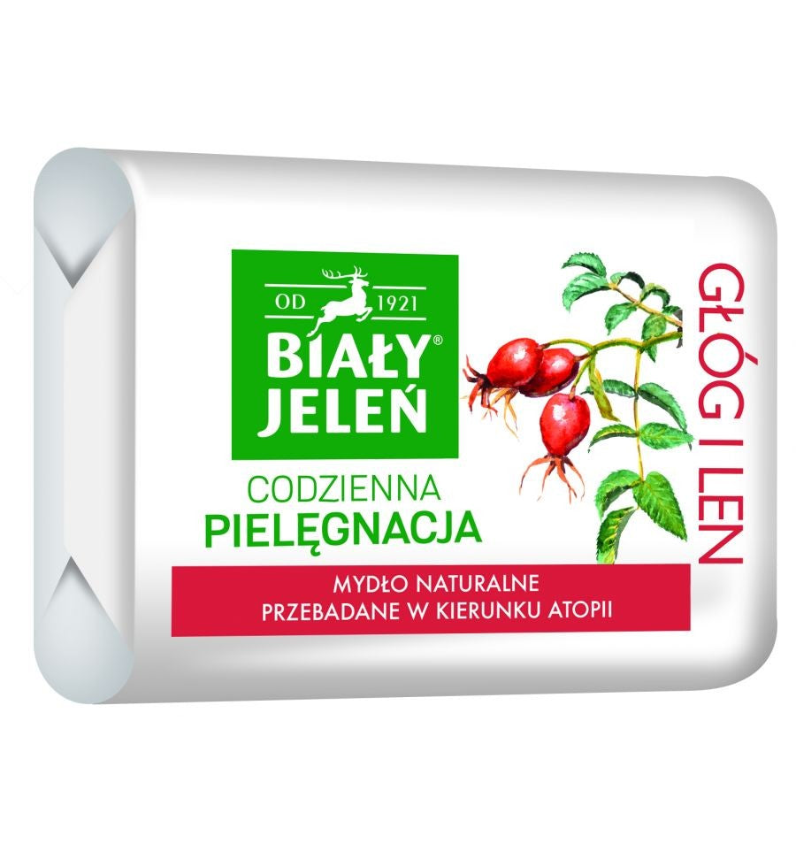 Biały Jeleń Daily Care Hypoallergenic soap Hawthorn and Linen 100g | Vaistine1.lt | WestPharmacy.eu