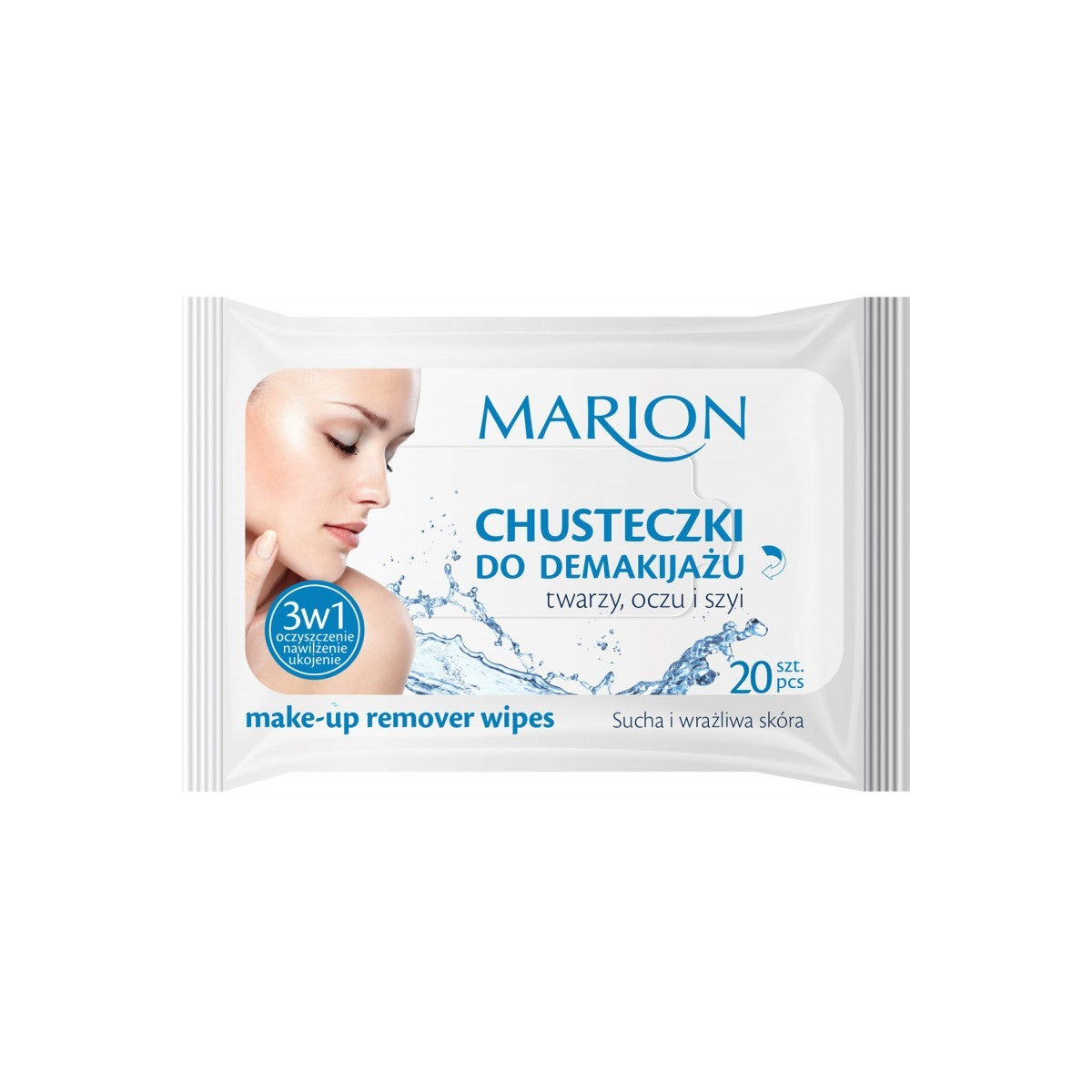 Marion Cleansing wipes for face, eyes, and neck for dry and sensitive skin 1 pack - 20 pieces | Vaistine1.lt | WestPharmacy.eu