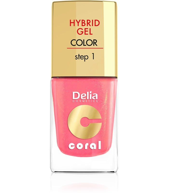 Delia Cosmetics Coral Hybrid Gel Nail Polish No. 16 Warm Medium Pink 11ml | Vaistine1.lt | WestPharmacy.eu