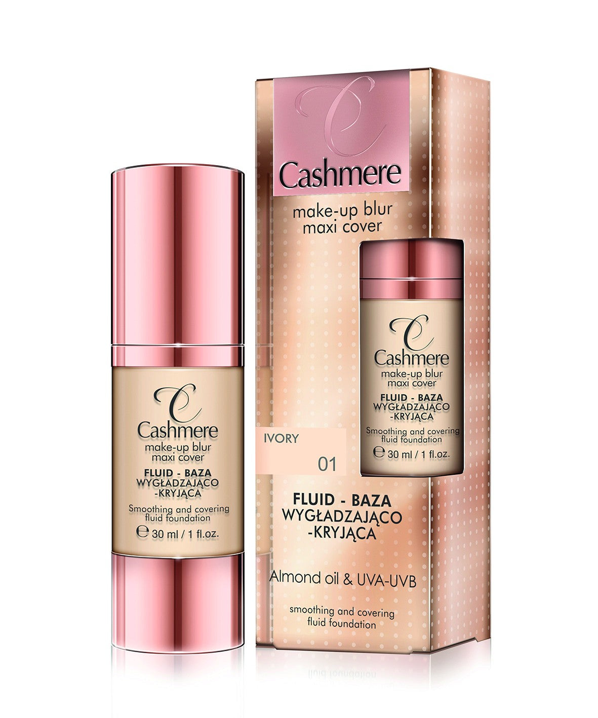 Dax Cosmetics Cashmere Fluid - smoothing and covering base no. 01 Ivory 30ml | Vaistine1.lt | WestPharmacy.eu