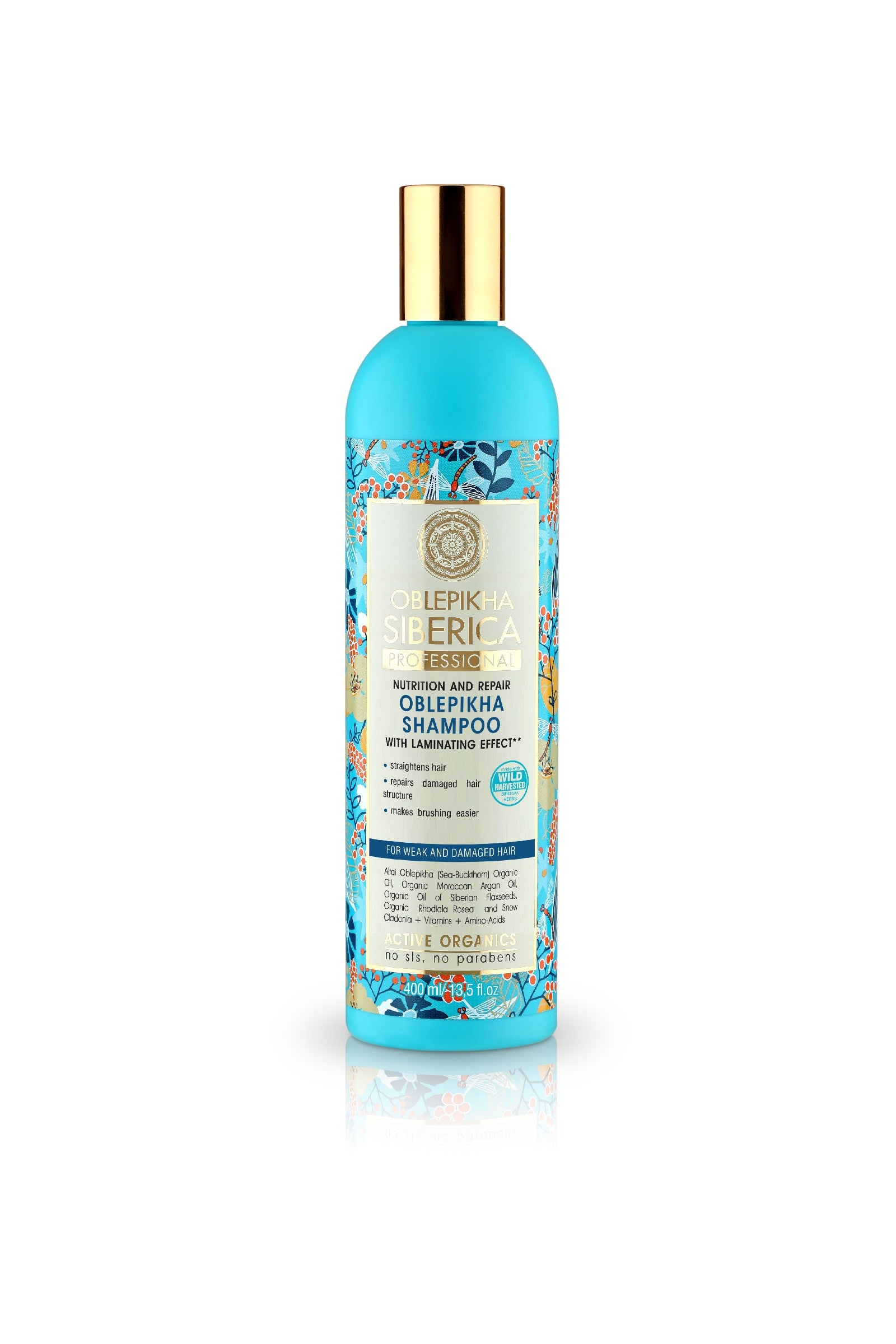 Siberica Oblepikha Professional Shampoo with a laminating effect - weak and damaged hair 400ml | Vaistine1.lt | WestPharmacy.eu