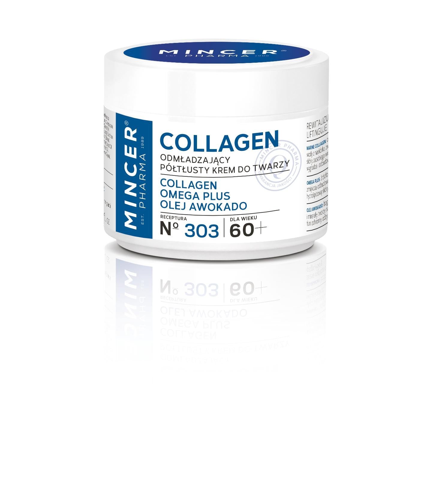 Mincer Pharma Collagen 60+ Semi-fat rejuvenating cream no. 303 50ml | Vaistine1.lt | WestPharmacy.eu