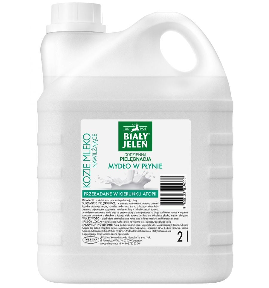 Biały Jeleń Hypoallergenic moisturizing liquid soap Goat Milk 2L | Vaistine1.lt | WestPharmacy.eu