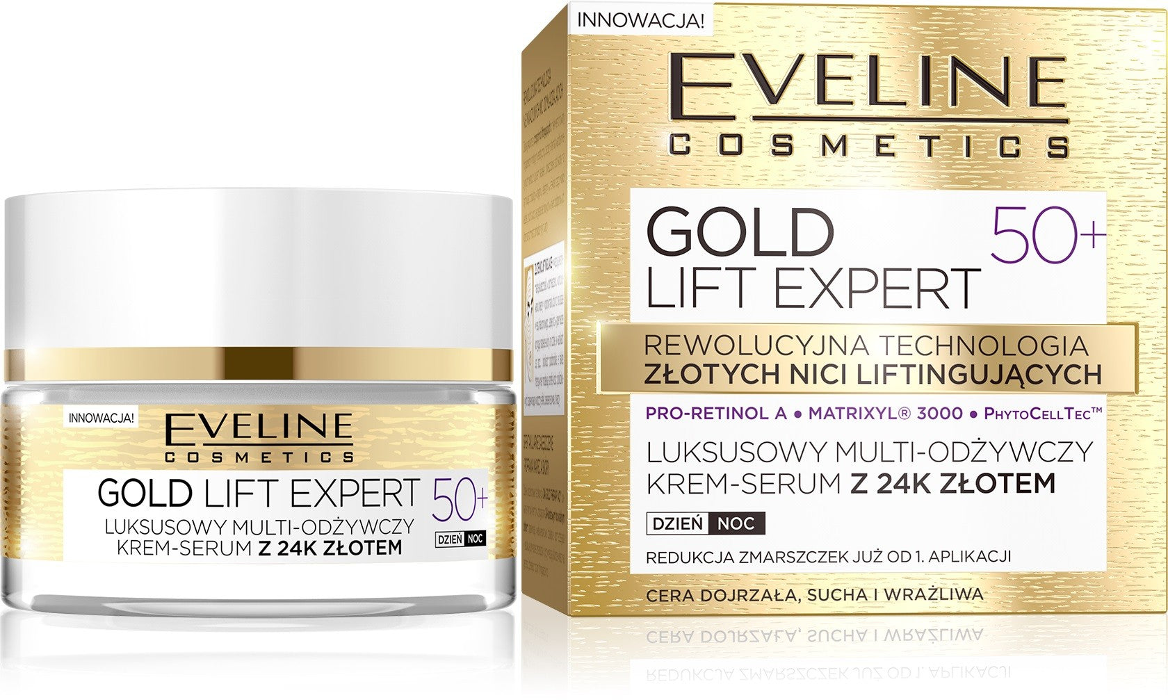 Eveline Gold Lift Expert 50+ Multi-nourishing cream-serum for day and night 50ml | Vaistine1.lt | WestPharmacy.eu