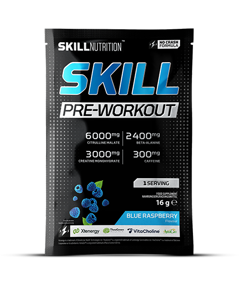 Skill Pre-Workout, Blue Raspberry - 16g (1 serving) - Skill Nutrition
