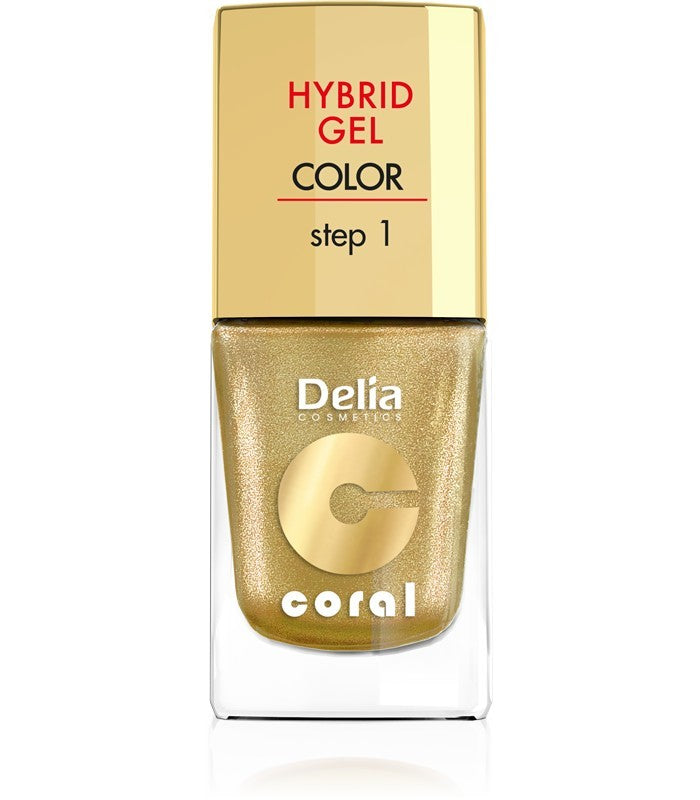 Delia Cosmetics Coral Hybrid Gel Nail Polish No. 28 Gold 11ml | Vaistine1.lt | WestPharmacy.eu