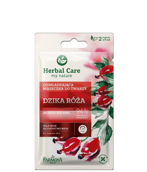 Farmona Herbal Care Wild Rose rejuvenating mask - sachet 5ml x 2 | Vaistine1.lt | WestPharmacy.eu