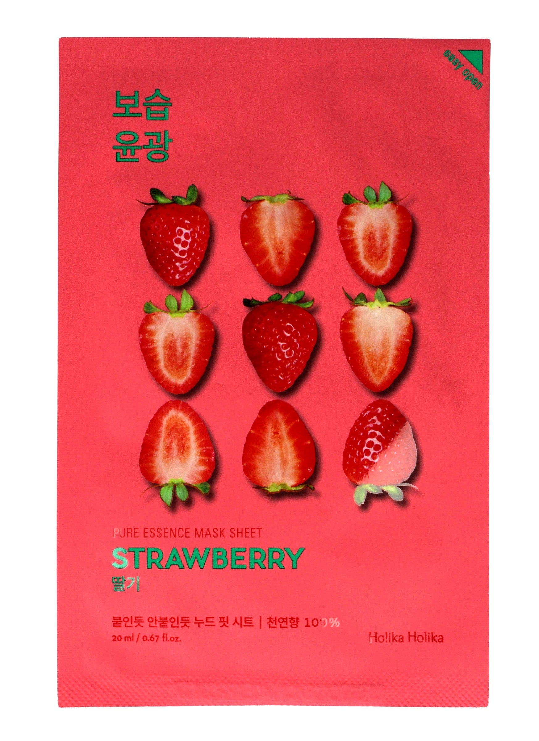 Holika Holika Pure Essence Mask Sheet - Strawberry 1 pc | Vaistine1.lt | WestPharmacy.eu