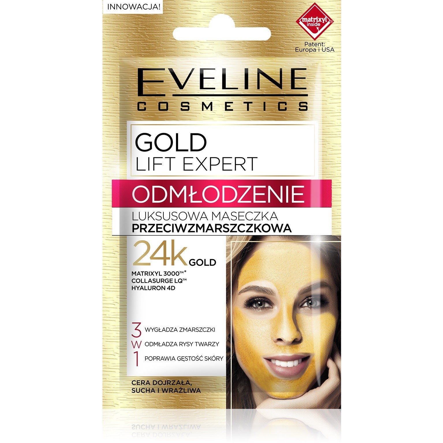 Eveline Gold Lift Expert Rejuvenation Luxurious anti-wrinkle mask - 2x5ml sachet | Vaistine1.lt | WestPharmacy.eu