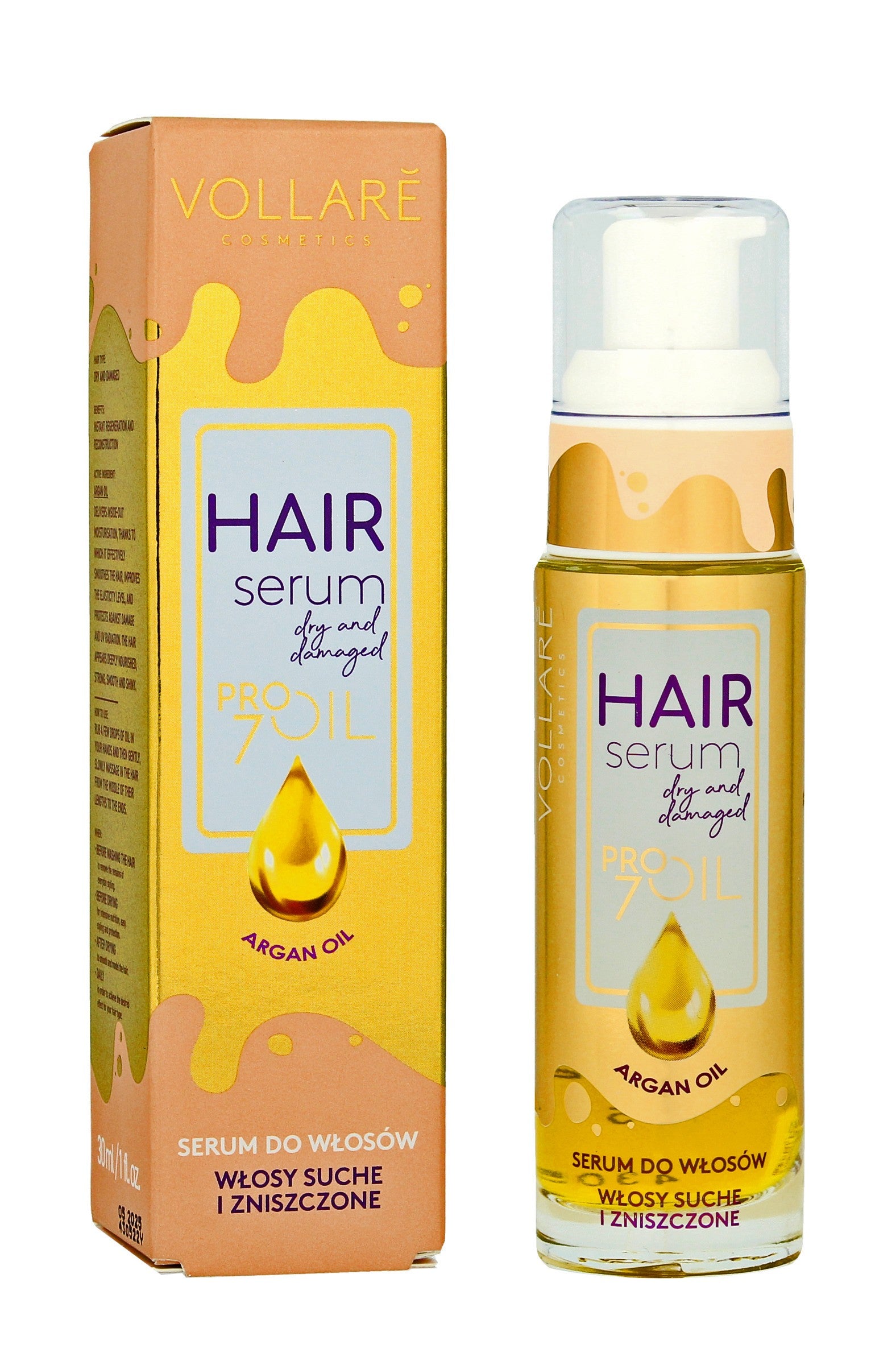 Vollare Pro Oils Intensive Repair Serum for dry and damaged hair Argan Oil 30ml | Vaistine1.lt | WestPharmacy.eu