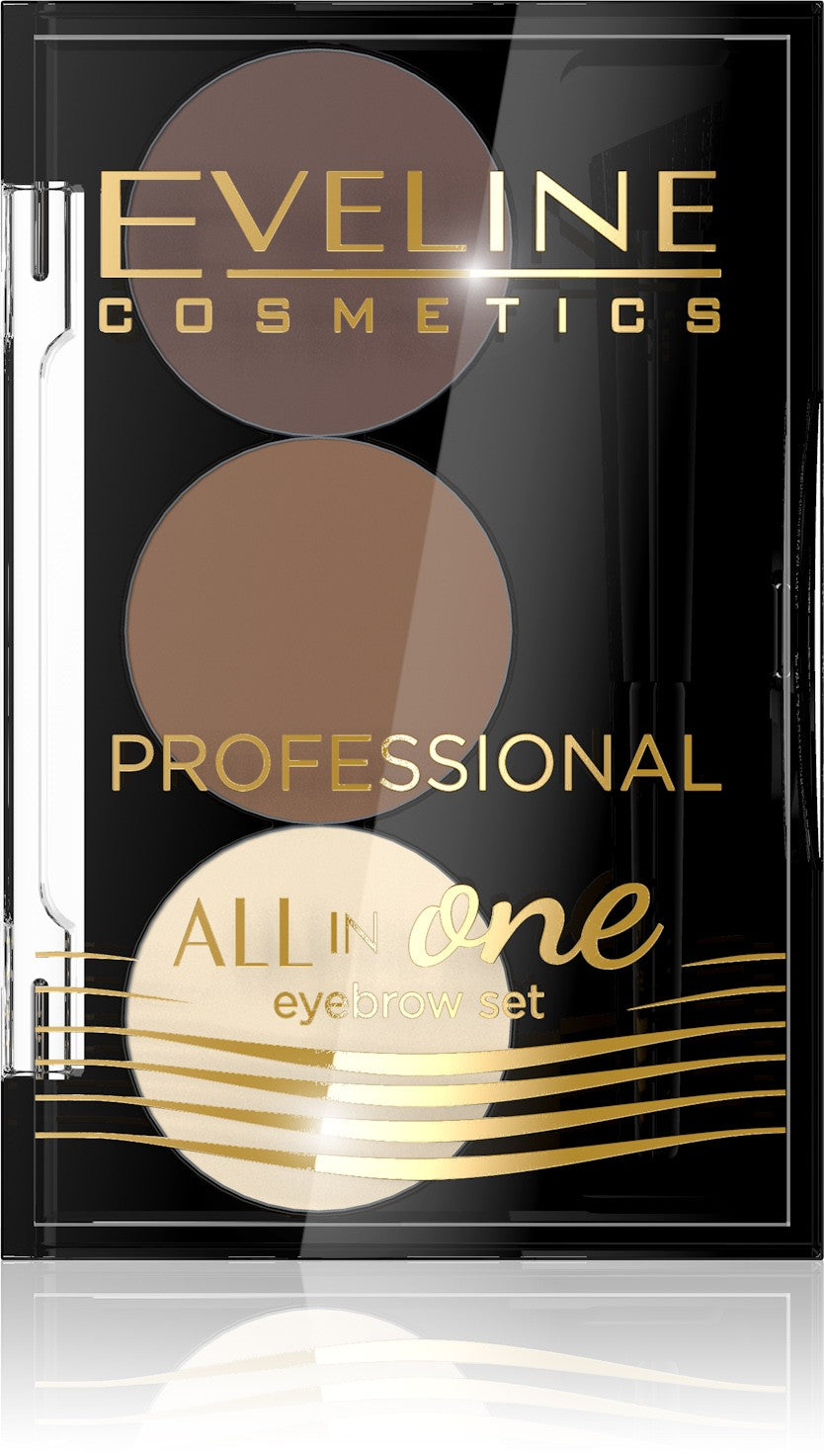 Eveline All in One Eyebrow Set Eyebrow Shadows No. 02 | Vaistine1.lt | WestPharmacy.eu