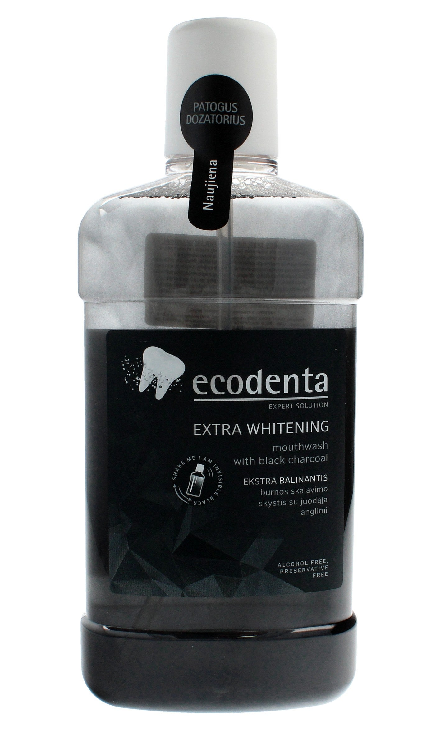 ECODENTA Mouthwash with activated charcoal whitening 500ml | Vaistine1.lt | WestPharmacy.eu