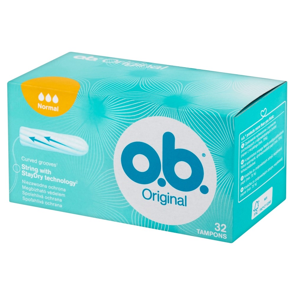 O.B. Original Normal tampons 1 pack - 32 pieces | Vaistine1.lt | WestPharmacy.eu