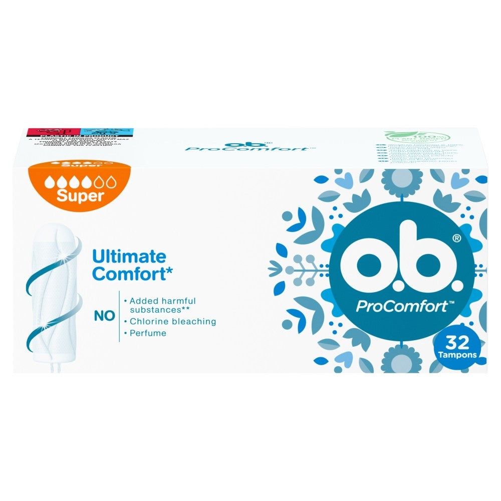 O.B.ProComfort Super comfortable tampons 1 pack - 32 pcs | Vaistine1.lt | WestPharmacy.eu