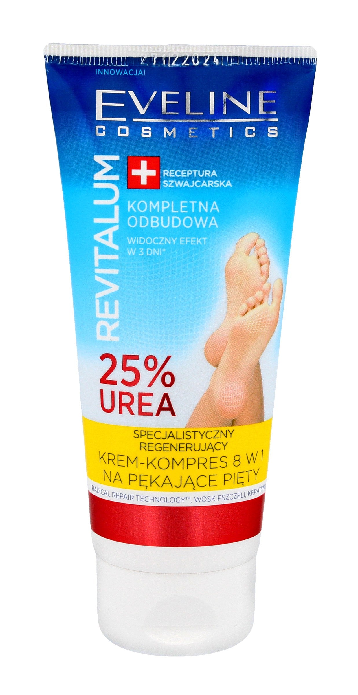 Eveline Revitalum 25% Urea Regenerating cream-compress 8in1 for cracked heels 100ml | Vaistine1.lt | WestPharmacy.eu