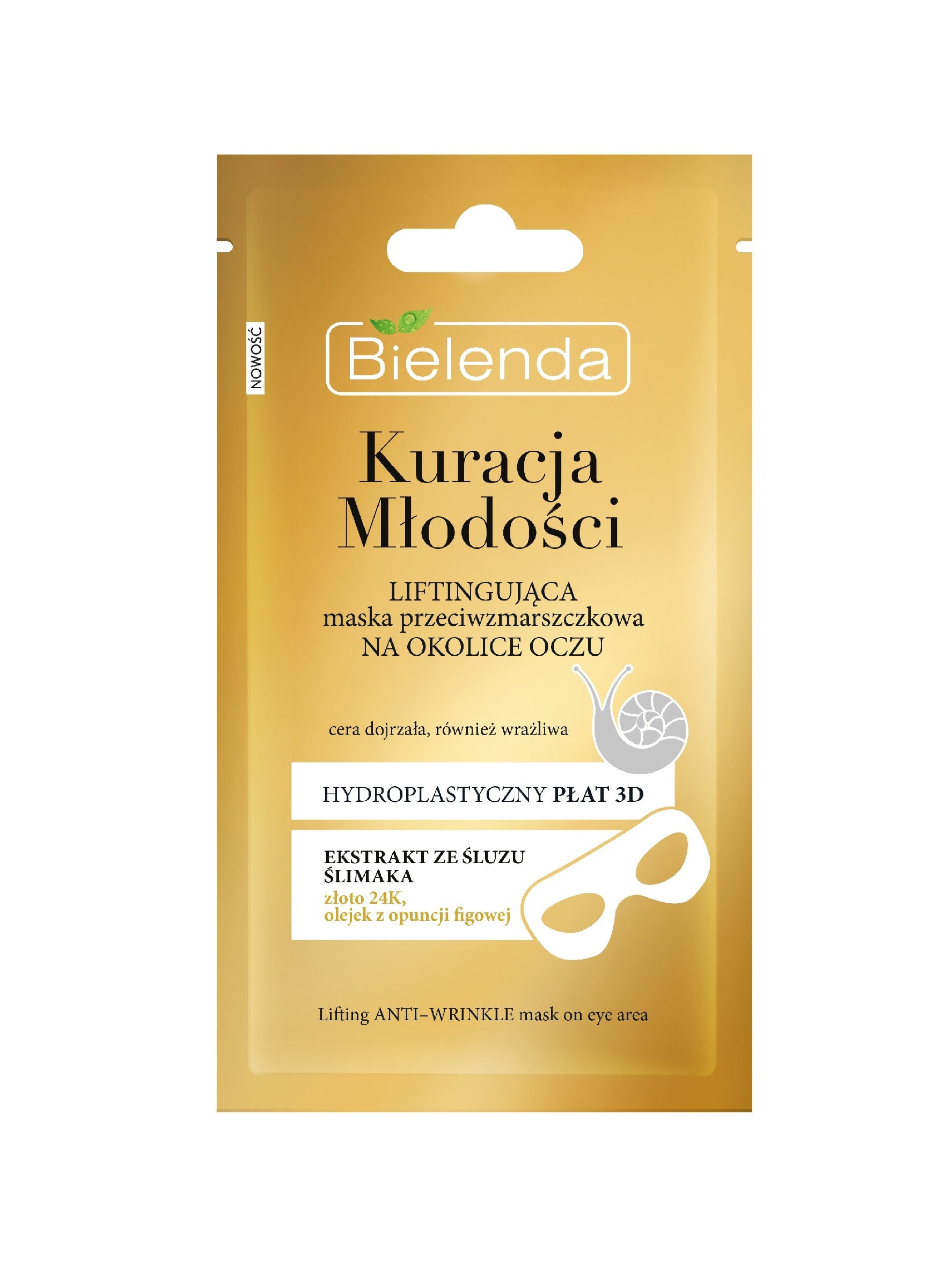 Bielenda Youth Treatment Lifting anti-wrinkle mask for the eye area in sheets 1 pc. | Vaistine1.lt | WestPharmacy.eu