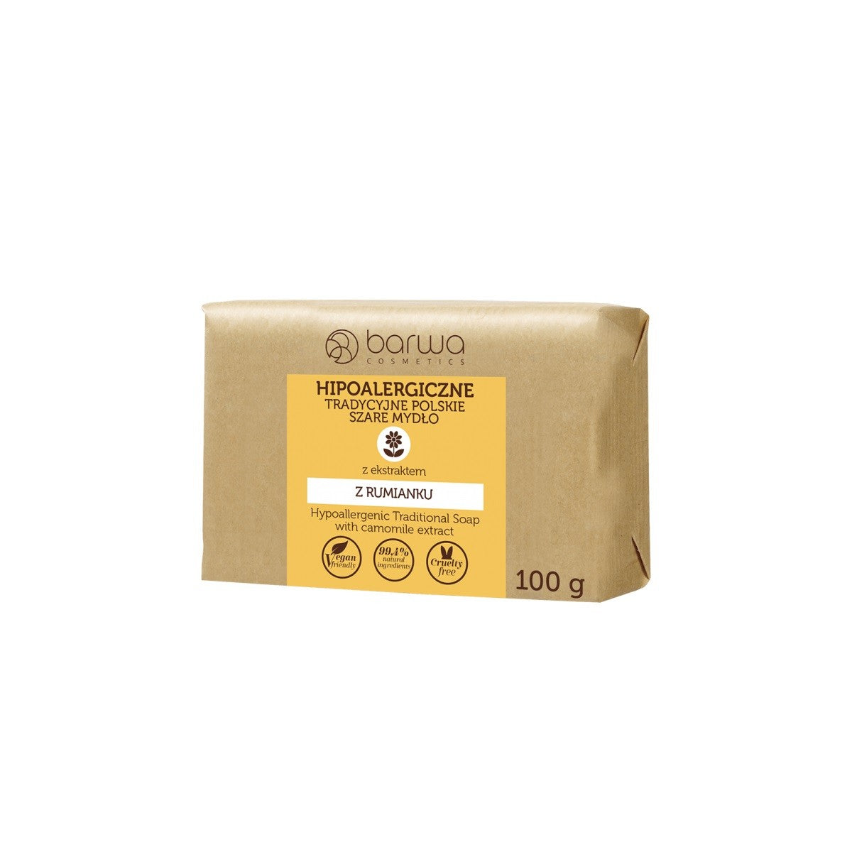 BARWA Hypoallergenic Gray Traditional Polish soap in a bar - Chamomile 100g | Vaistine1.lt | WestPharmacy.eu