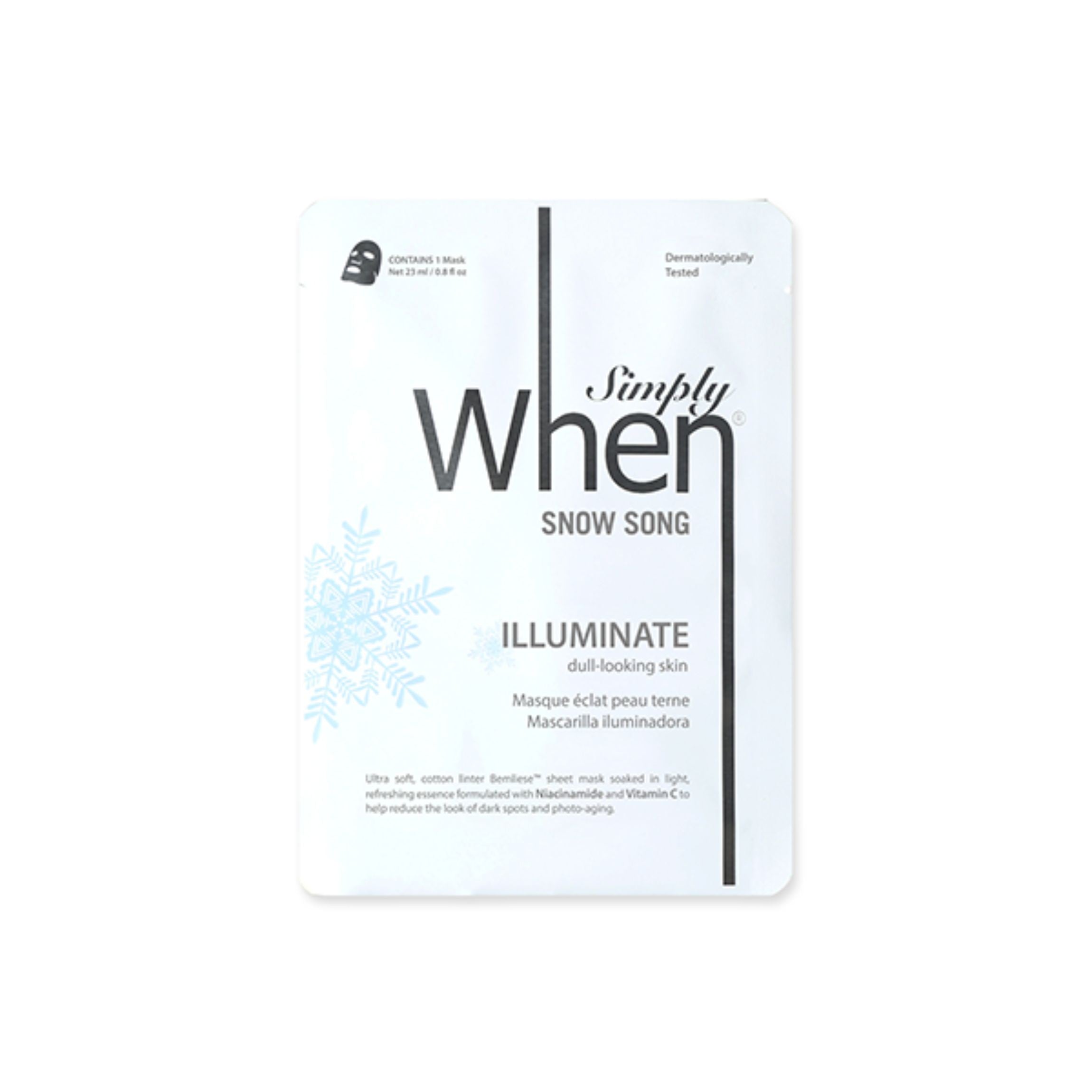 When Simply Snow Song face sheet mask 1 pc | Vaistine1.lt | WestPharmacy.eu