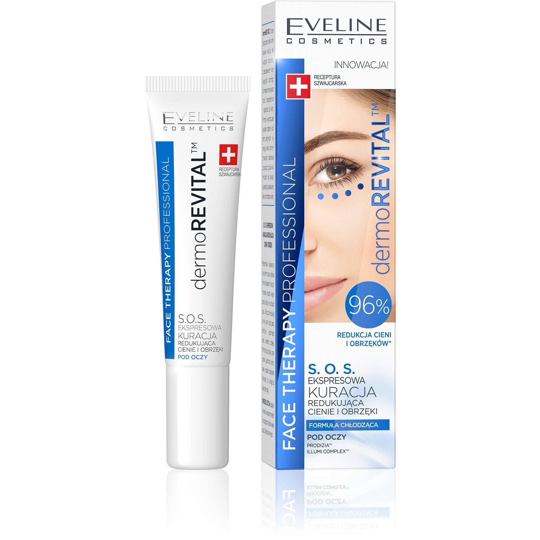 Eveline Face Therapy Professional S.O.S. Treatment reducing dark circles and puffiness under the eyes Dermo revital 15ml | Vaistine1.lt | WestPharmacy.eu