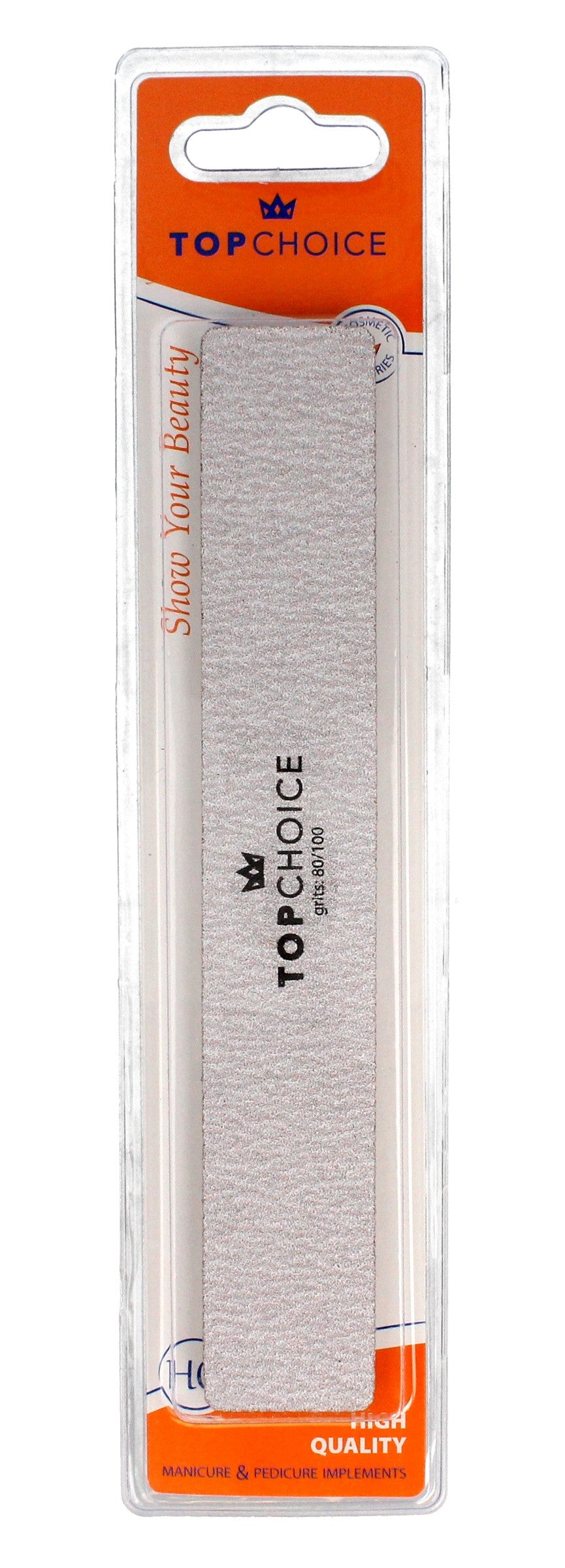 Top Choice Nail file 2-function 80/100 rectangular 18cm 1pc | Vaistine1.lt | WestPharmacy.eu