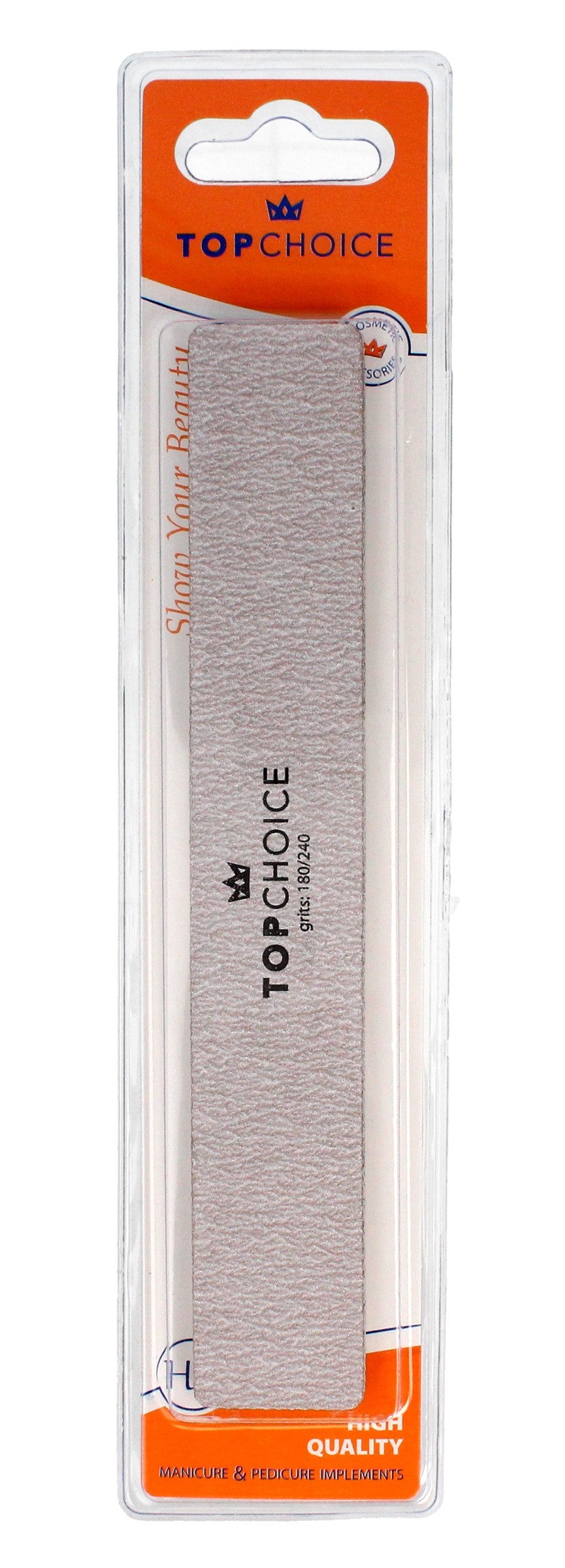 Top Choice Nail file 2-function 180/240 rectangular 18cm 1pc | Vaistine1.lt | WestPharmacy.eu