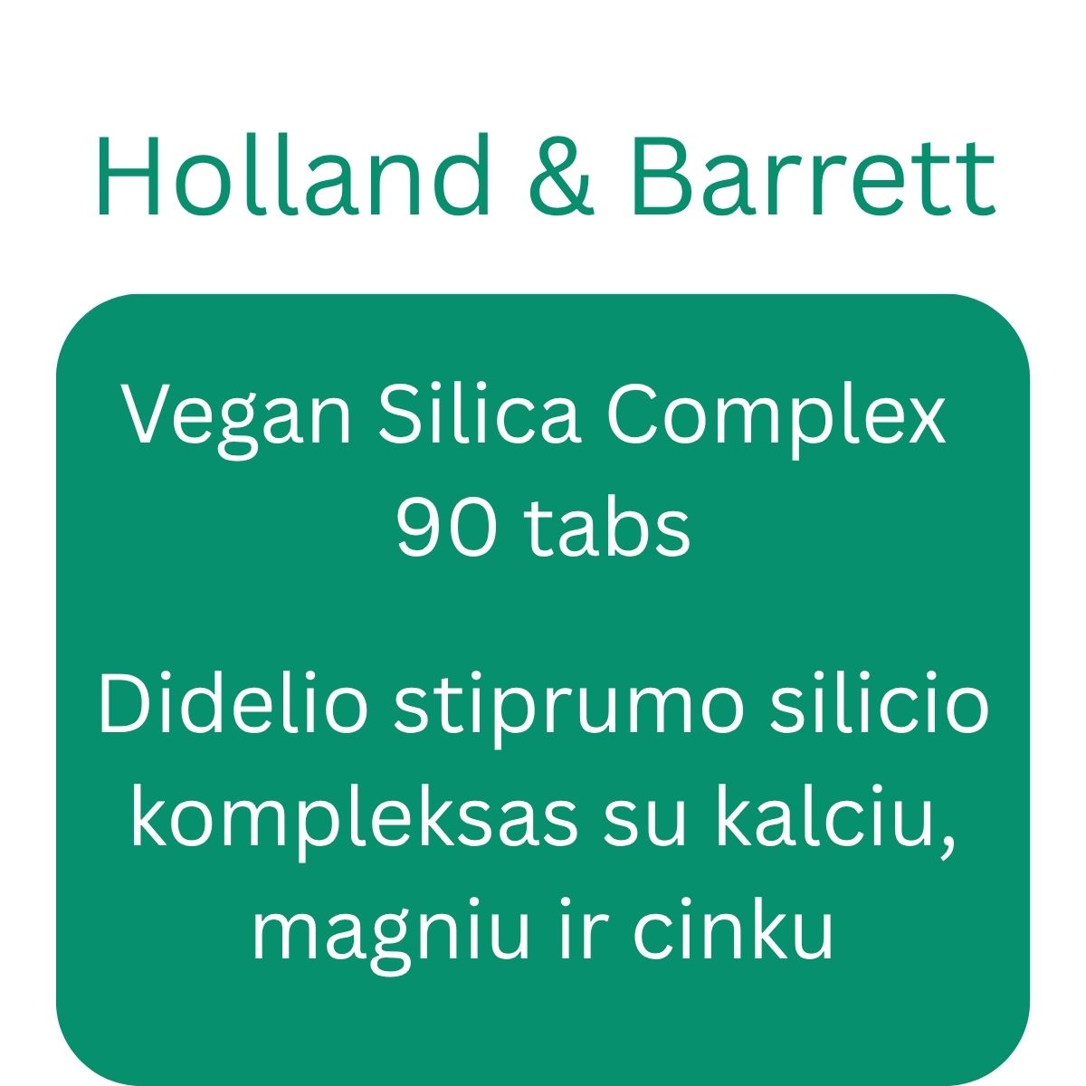 Vegan Silica Complex - 90 tabs - Holland & Barrett