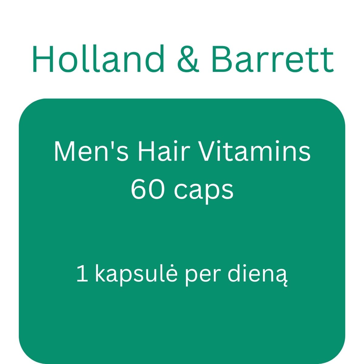 Men's Hair Vitamins - 60 caps - Holland & Barrett