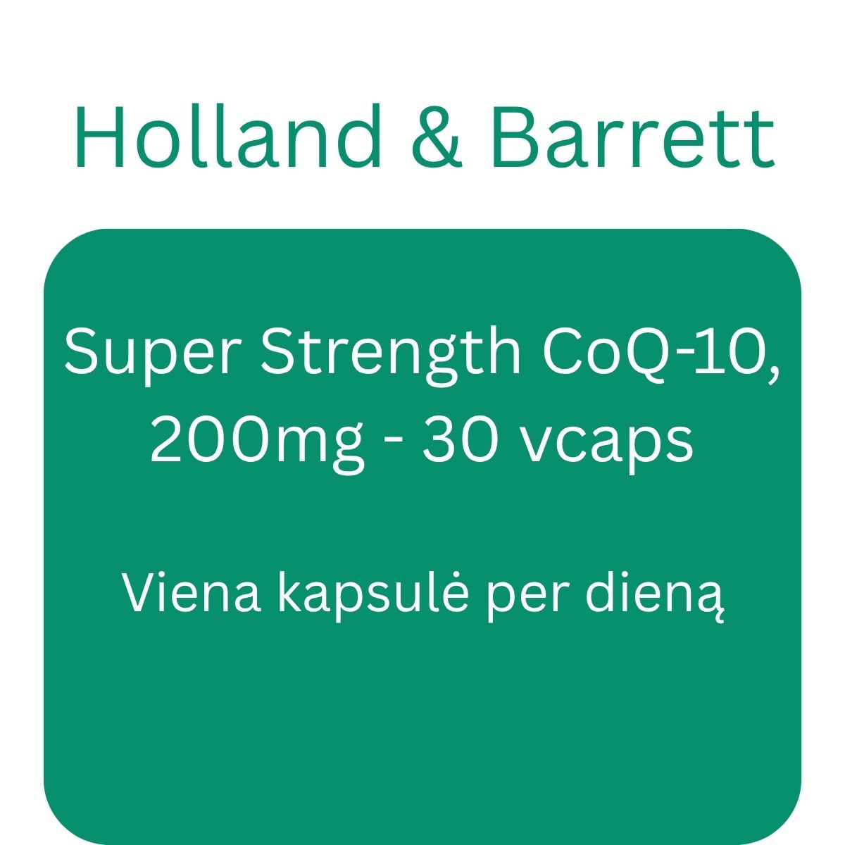 Super Strength CoQ-10, 200mg - 30 vcaps - Holland & Barrett