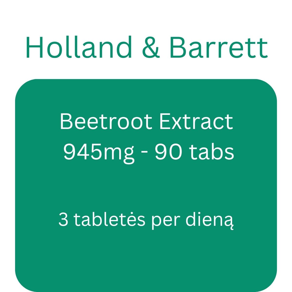 Beetroot Extract, 945mg - 90 tabs - Holland & Barrett