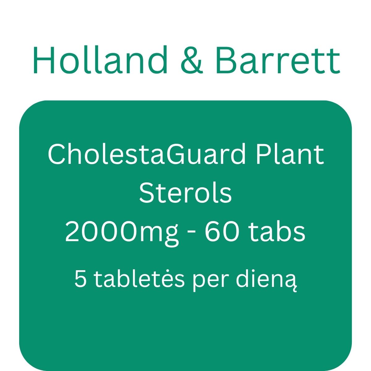 CholestaGuard Plant Sterols, 2000mg - 60 tabs - Holland & Barrett