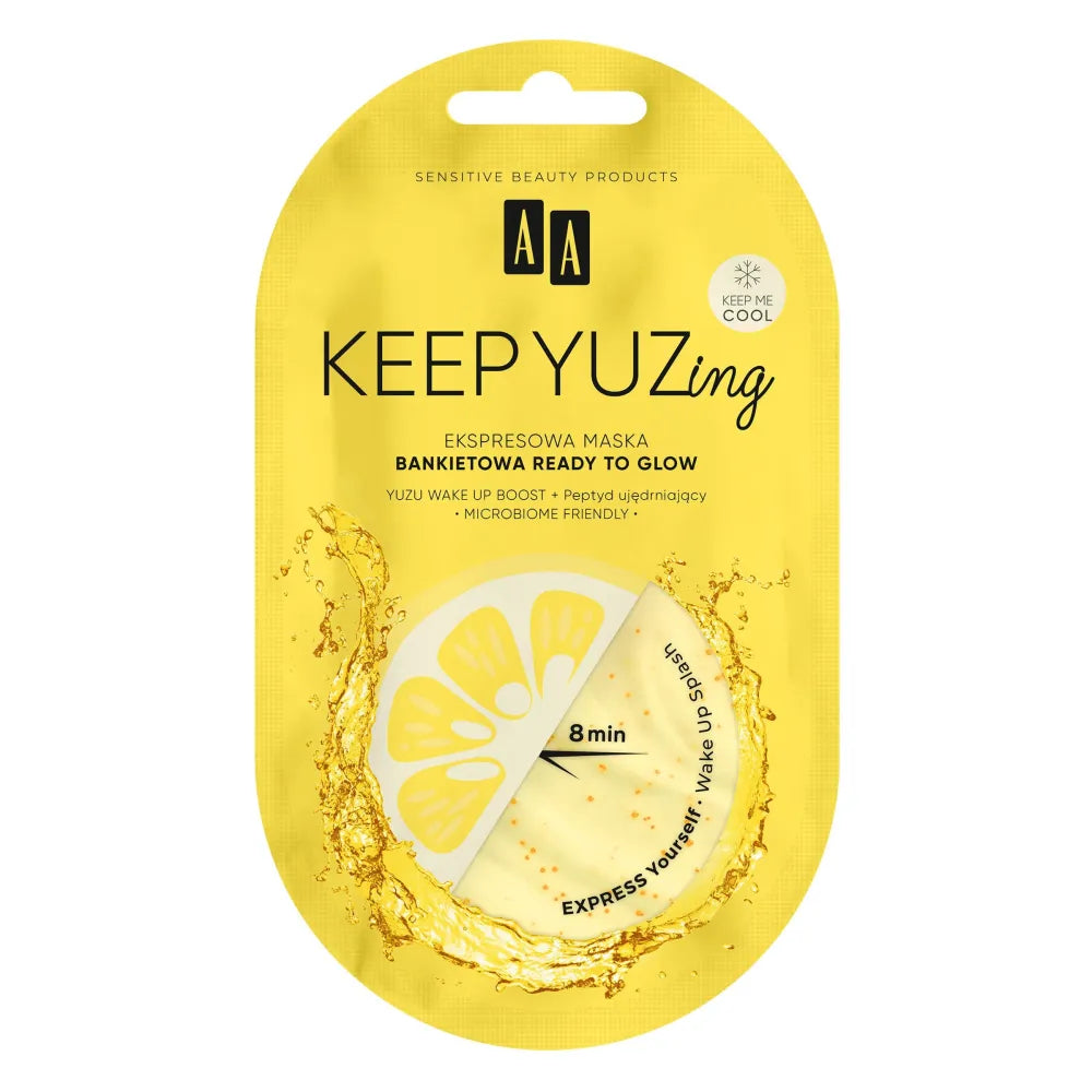 AA Keep Yuzing Express paruoštas spindėti banketo kaukė 7 ml - Kosmetika
