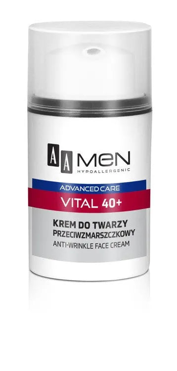 AA Men Adventure Care Face Cream Vital 40+ Anti-Wrinkle 50ml - Kosmetika