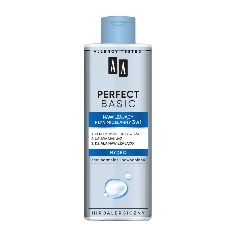 AA Perfect Basic Moisturizing Micellar Liquid 3in1 Hydro - normaliai ir dehidratuotai odai 200ml - Kosmetika