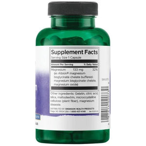 Albion Magensium Glycinate - 133 mg - N90 - Magnio Glicinatas - Swanson - Papildai