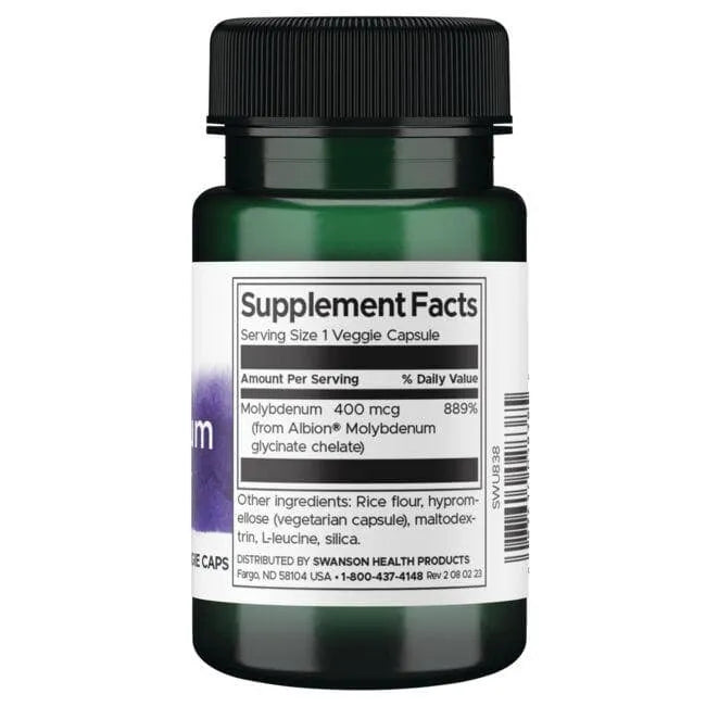 Albion Molybdenum - Molibdenas - 400 mcg - N60 - Swanson - Papildai