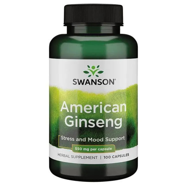 American Ginseng - 550 mg - N100 - Amerikos ženšenis - Swanson - Papildai