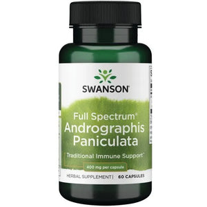Andrographis Paniculata - Skėstašakių kamrų - 400 mg - N60 - Swanson - Papildai