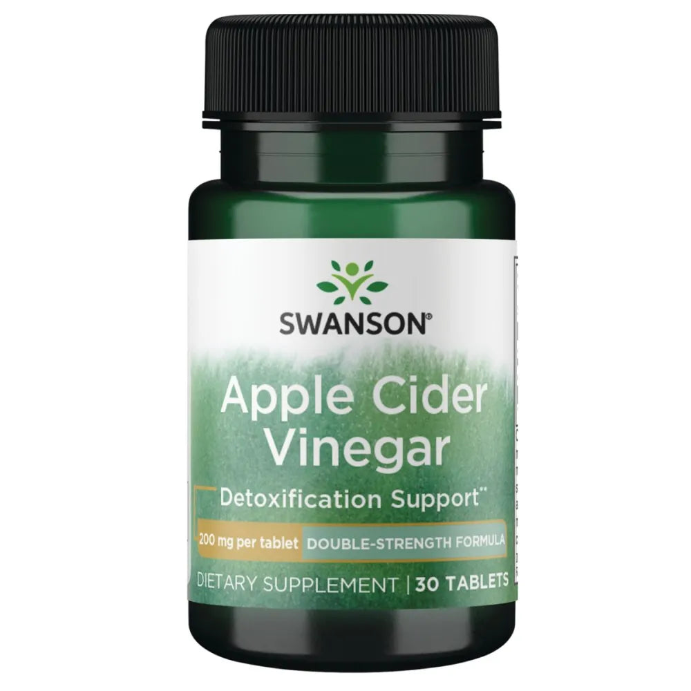Apple Cider Vinegar - Double Strength Form 200mg 30 TABS - Swanson - Papildai