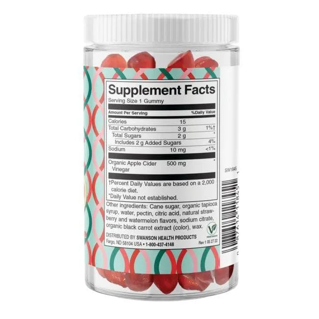 Apple Cider Vinegar Gummies - N60 - Obuolių sidro guminukai - Swanson - Papildai
