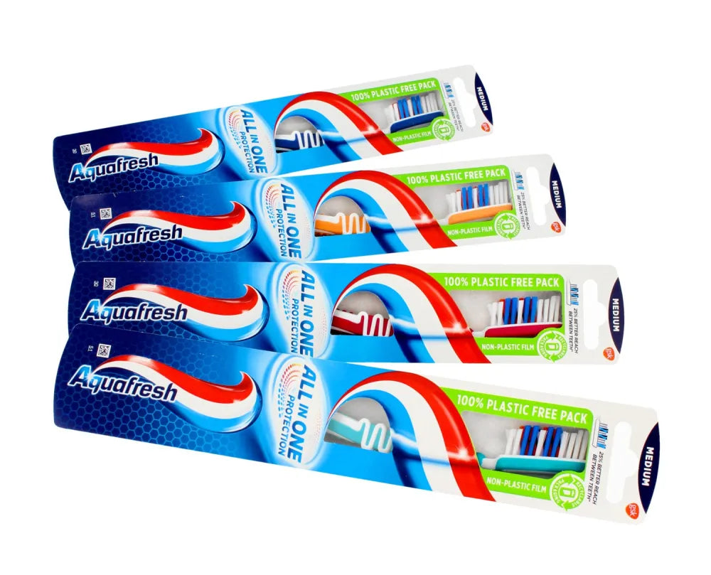 Aquafresh Toothbrush All In One Protection - vidutinė 1vnt - spalvų mišinys - Kosmetika
