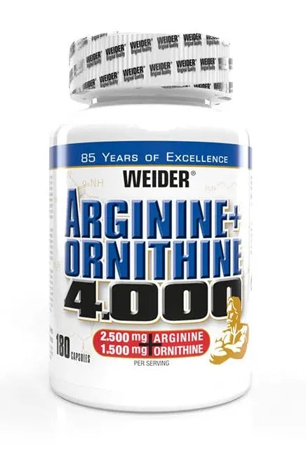 Arginine + Ornithine 4000 - 180 caps - Weider - Sporto papildai