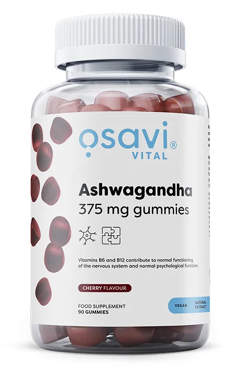 Ashwagandha 375mg Gummies Cherry - 90 - Osavi - Papildai