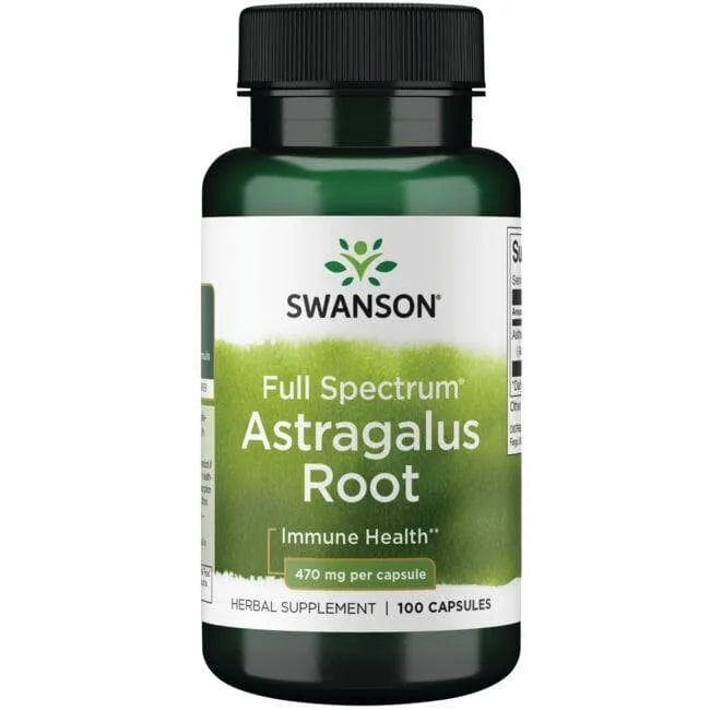 Astragalus Root - 470 mg - N100 - Kulkšnės šaknis - Swanson - Papildai
