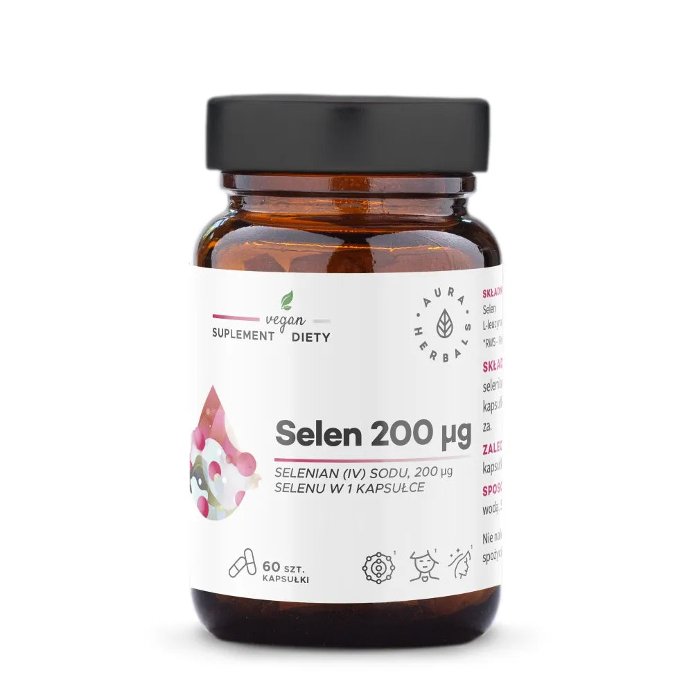 AURA HERBALS Selenium 200 µg sodium selenite (IV) Dietary supplement Capsules 60 pcs. - Papildai
