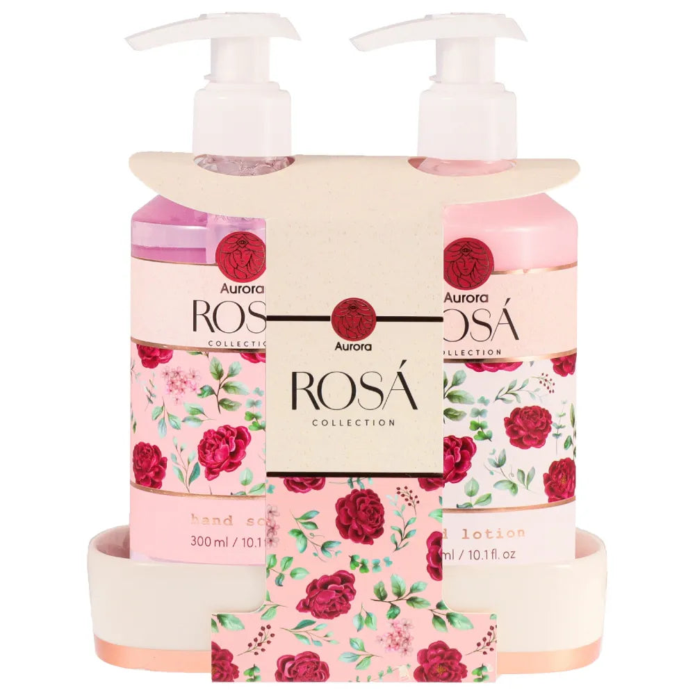 AURORA Rosa Hand Care Gift Set Tray - 2 products - Kosmetika