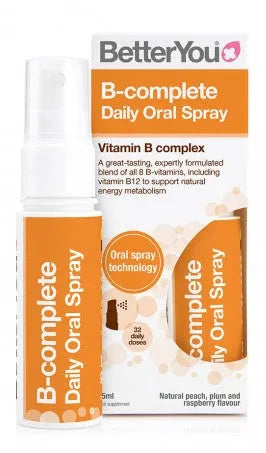 B-complete Daily Oral Spray Natural Peach Plum & Raspberry - 25 ml - BetterYou - Papildai